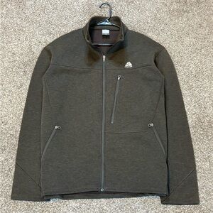 Nike ACG Jacket Mens 2XL Brown Fit Therma Full Zip Fleece Softshell Jacket Sport